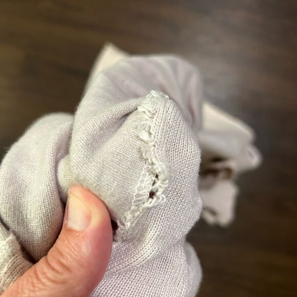 Free People distressed double breasted jacket cream blush size M BIN M - Picture 9 of 9